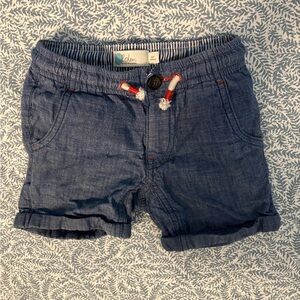 Boden Navy Kids Shorts with Red Accents